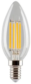 Lampadina LED 4W (470lm) Fiamma Trasparente CRI90 Dimmerabile E14 - e3light