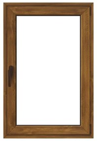 Finestra in PVC Rovere dorato L 80 x H 120 cm, 1 anta apertura a destra