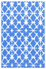 Tappeto da Esterni Blu e Bianco 160x230 cm in PP