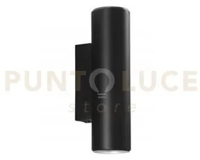 Applique a parete duduk tonda ner 2 luci attacco gu10 mini 7x5x18cm...