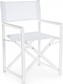 Set 2 Sedie Regista da Giardino 48x56x86h cm Taylor Bianco...