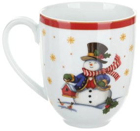 Tazza mug natalizia Pupazzo di Neve 440 ml porcellana