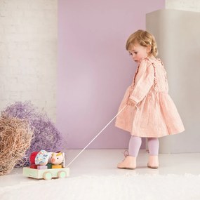 Lilliputiens - Auto picnic a trainare con inseritore forme - Lupo Louis