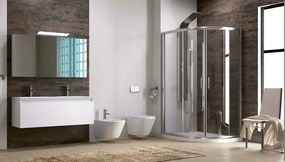 Box doccia stondato 100x80cm vetro trasparente KAM-K270 - KAMALU
