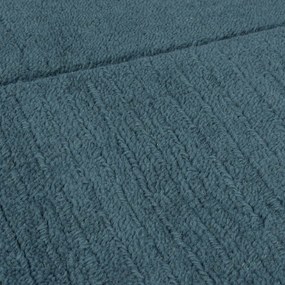 Tappeto blu in lana tessuto a mano 160x230 cm Textured Wool Border – Flair Rugs