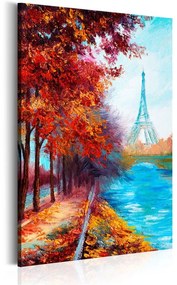 Quadro Autumnal Paris  Colore Blu, Dimensioni e Misure 60x90