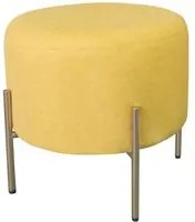 Pouf Poggiapiedi 40 cm in Tessuto Kate Giallo