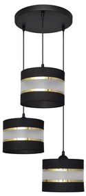 Lampadario a sospensione con filo HELEN 3xE27/15W/230V nero/oro