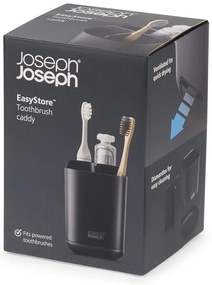 Portaspazzolini in plastica nero EasyStore - Joseph Joseph