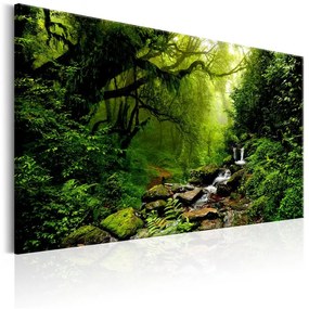 Quadro Waterfall in the Forest  Colore Marrone, Dimensioni e Misure 120x80