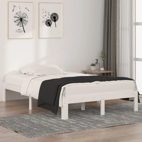 Giroletto Bianco İn Legno Massello 120x190 Cm Small Double /