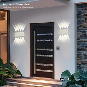 Brilagi - Applique da esterno FLAREBOX LED/8W/230V bianco IP65