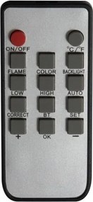 Camino elettrico caminetto da parete DALLAS L127 x P 11 x H50