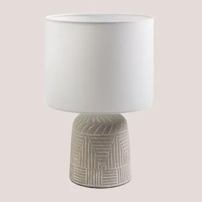 Lampada da tavolo in ceramica Tomer Tapioca Beige - Sklum