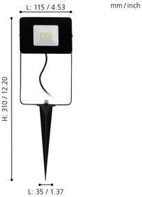 Eglo 97471 - Riflettore a LED FAEDO 4 LED/10W/230V