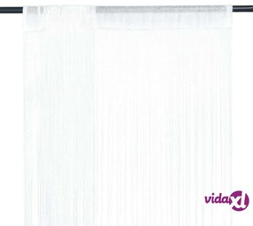 vidaXL 2 Pz Tende a Fili 140x250 cm Bianche