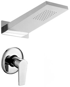 Set doccia incasso Erika con soffione doccia a muro 22x50 in acciaio inox