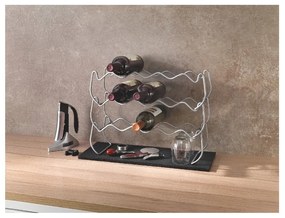 Portabottiglie a tre livelli per 12 bottiglie di vino Vino, lunghezza 45 cm - Metaltex