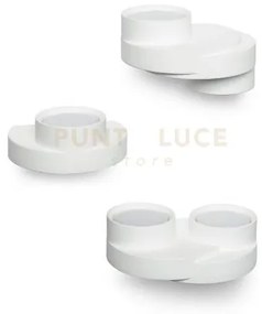 Demetra applique da parete 2 luci up bianca in gesso attacco gx53 l...