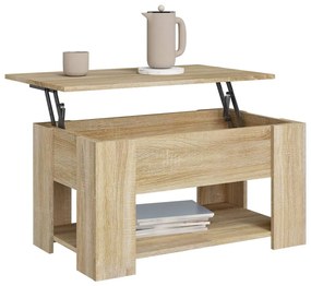 Tavolino da salotto rovere sonoma 79x49x41 cm legno multistrato