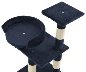 Albero per gatti con tiragraffi in sisal 65 cm blu