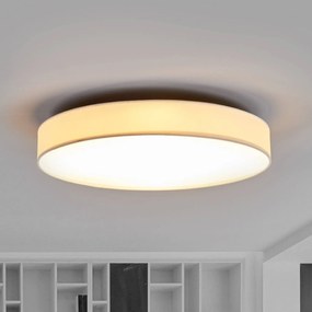 Plafoniera LED Saira di Lindby, Ø 50 cm, bianco, tessuto