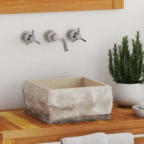 Lavandino Crema 30x30x13 Cm İn Marmo /
