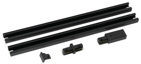 Sistema di illuminazione a binario moderno monofase nero 50 cm Set di 2 - Iconic