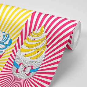 Carta da parati – Cupcakes pop art