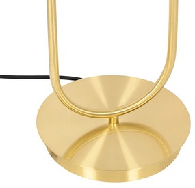 Lampada da tavolo Art Déco oro con vetro 2 luci - Laura