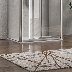 Box doccia 3 lati 70x80x70 apertura a libro vetro trasparente| KM4000S - KAMALU