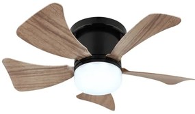 Globo 03609H - Ventilatore da soffitto LED dimmerabile HINES LED/10W/230V + telecomando marrone