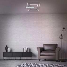 Plafoniera LED Nico argento IP20, 3000 lumen
