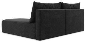Divano angolare nero allungabile/con contenitore (con penisola a destra) Kalena – Makamii