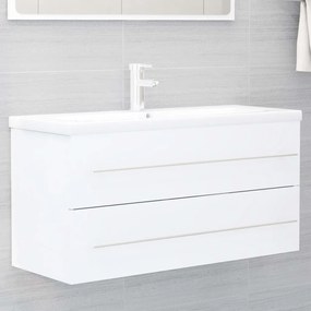 Mobile Lavabo Bianco 100x38,5x48 Cm İn Legno Multistrato /