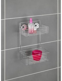 WENKO 20889100-Scaffale VACUUM-LOC rotondo in acciaio cromato lucido 26x38 cm