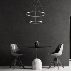 Lampadario LED a sospensione con filo LEA LED/35W/230V 4000K diametro 60 cm cromo