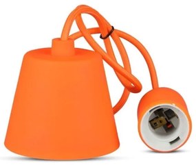 Lampadario su filo 1xE27/60W/230V arancione