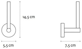 Kamalu - portarotolo bagno verticale in acciaio kaman mira-409