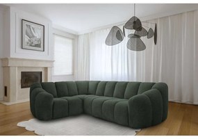 Divano angolare verde scuro (con penisola a sinistra/a L) Shell – Miuform