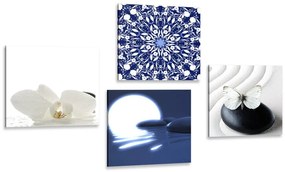 Set di quadri – Feng Shui in bianco e blu