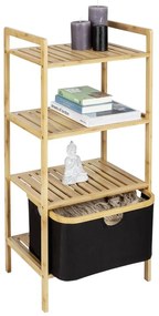 Mensola da bagno in bambù nero/naturale 44x93,5 cm Ecori - Wenko