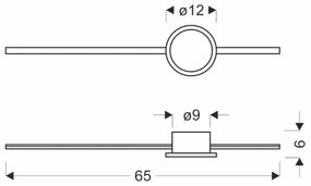 Lampada da parete LED BATUTA LED/12W/230V dorata