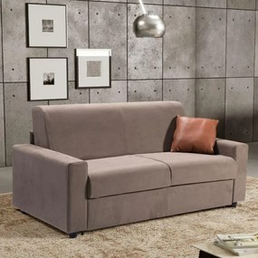 Divano letto ribaltone 200 x 94 x 87 con materasso in finitura Bronx Taupe - Zenith