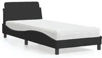 Letto con Materasso Nero 90x200 cm in Velluto 3208333