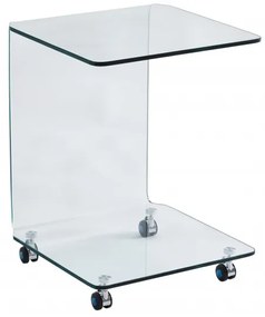 Tavolino CAP FERRAT in vetro temperato 52x45x60 cm