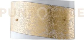 Applique a parete paris bianca e oro 4 luci attacco e27 45x8,7x25cm...