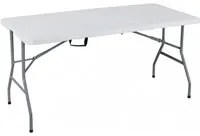 Tavolo Catering Pieghevole 150x70x74 cm cm in Acciaio Bianco