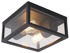 Lampada da soffitto intelligente nera IP44 2 luci incl. Wifi ST64 - Charlois