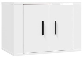 Set di mobili porta tv 2 pz bianco in legno multistrato